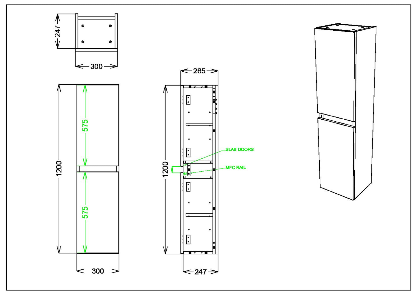 Aubrey Tall Boy Cabinet