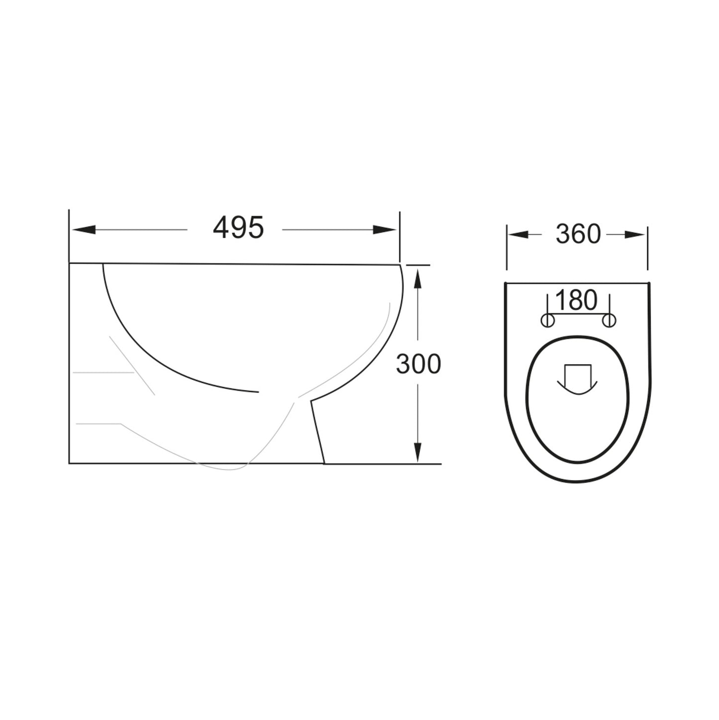 Belini Rimless Wall hung Pan & Soft Close Seat