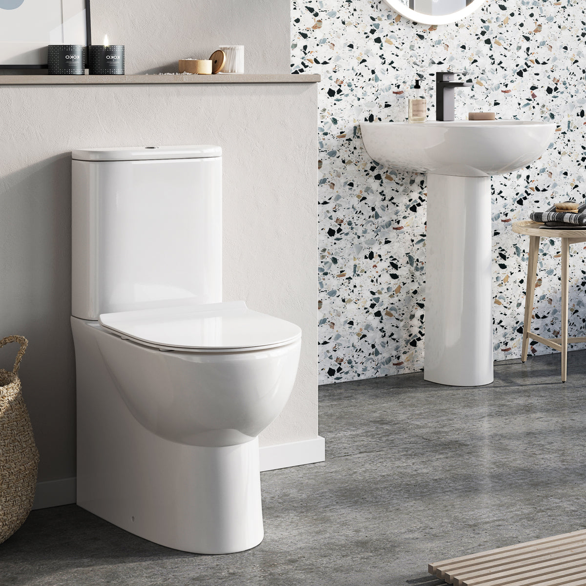 Belini Rimless Closed Back Pan Including Cistern & Soft Close Seat