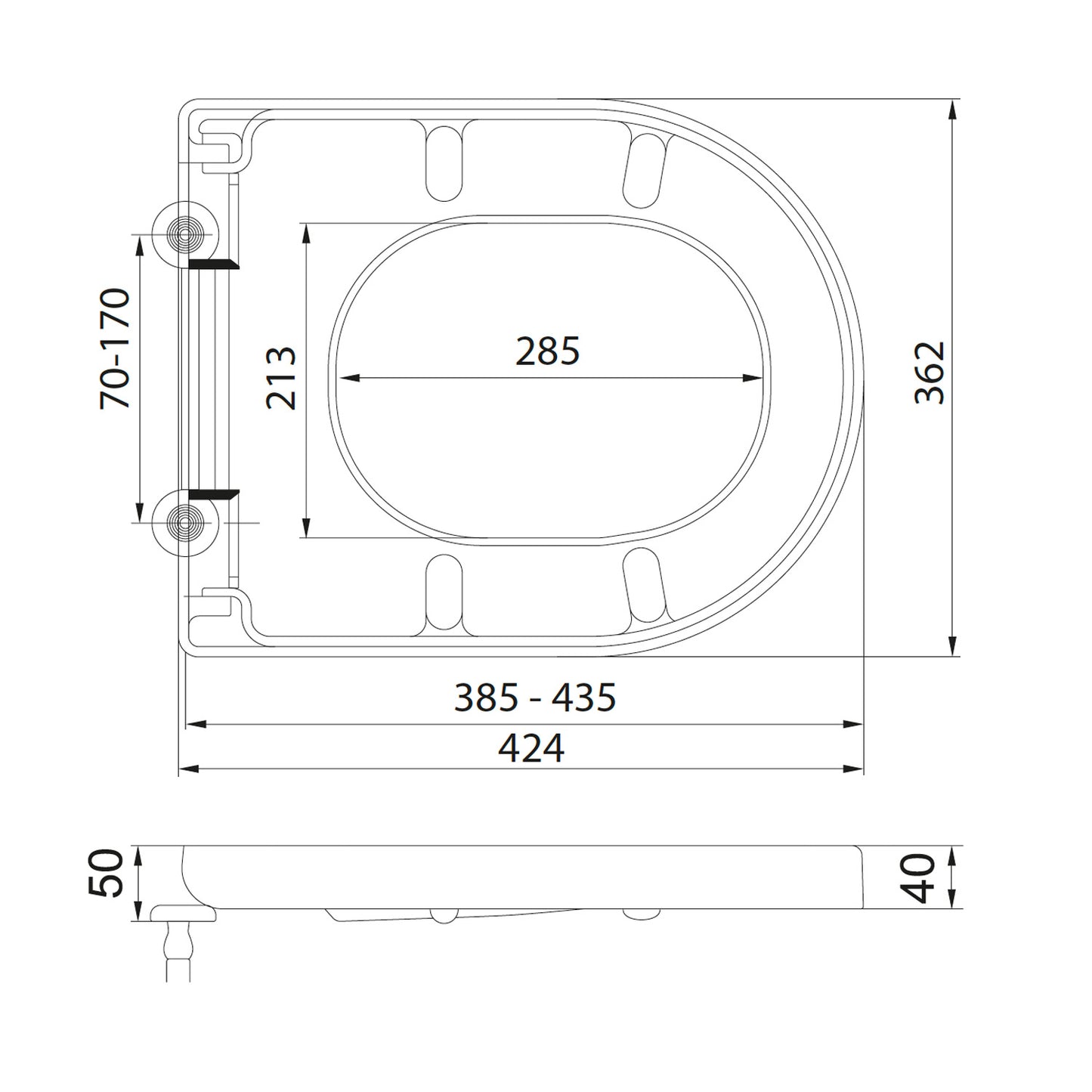 Spa Comfort Height Open Back Pan Including Cistern & Soft Close Seat
