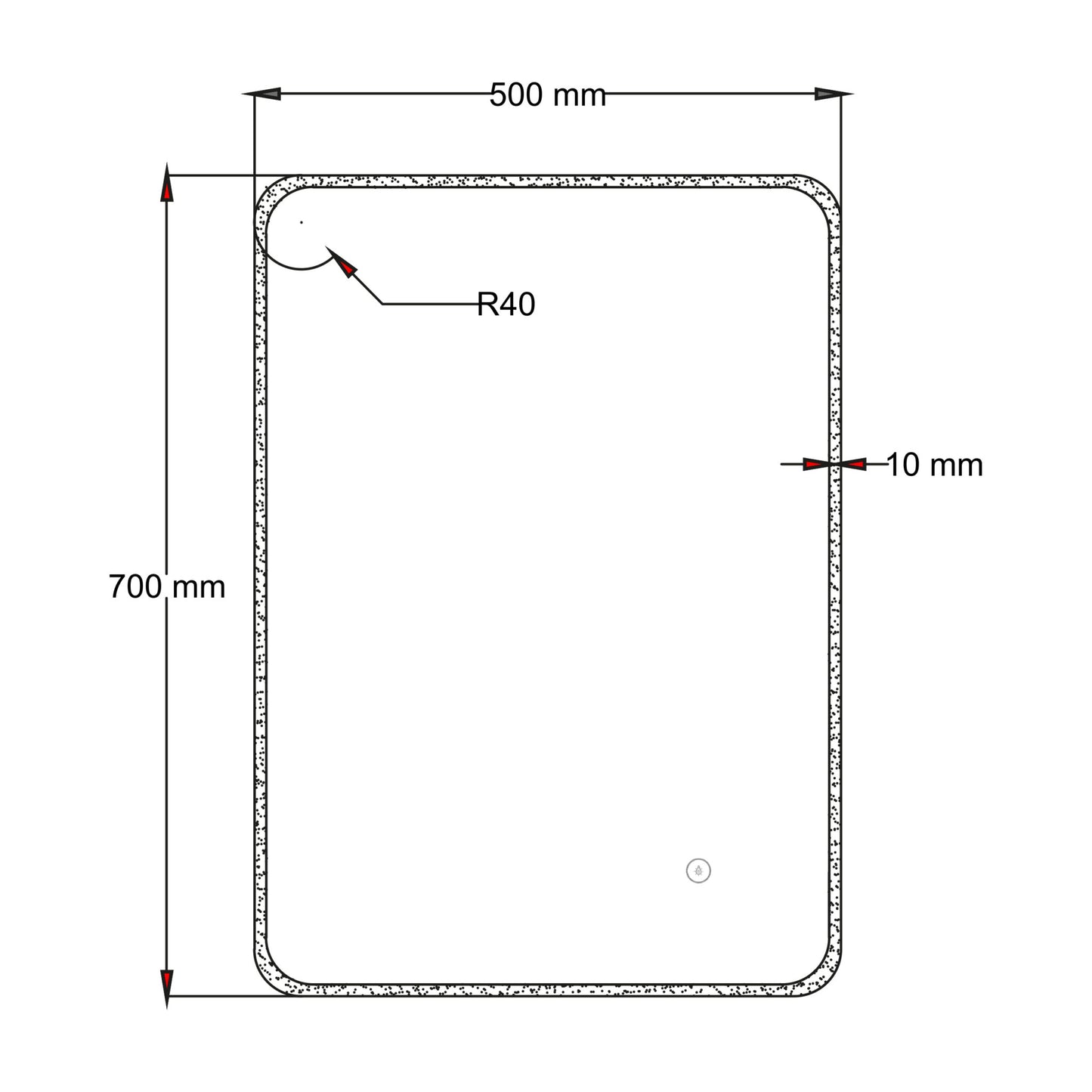 Vivid LED Mirror 700 x 500mm