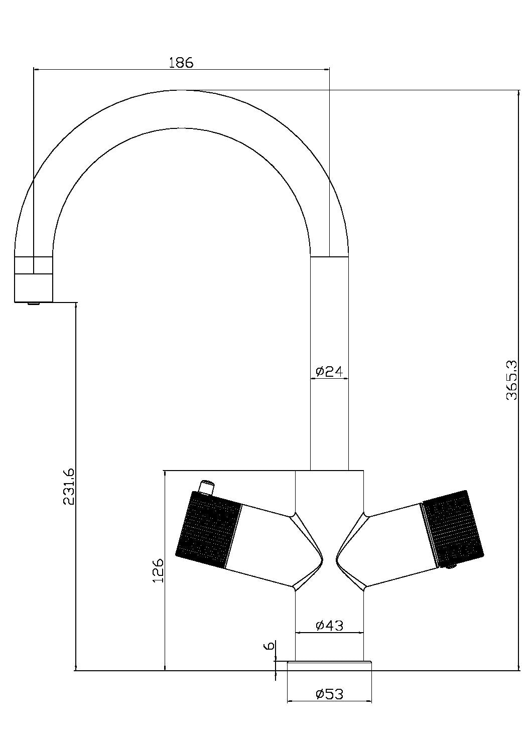 KoGE 3-in-1 Swan Spout Hot Water Tap | Chrome
