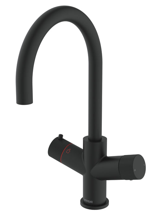 KoGE 3-in-1 Swan Spout Hot Water Tap | Matte Black