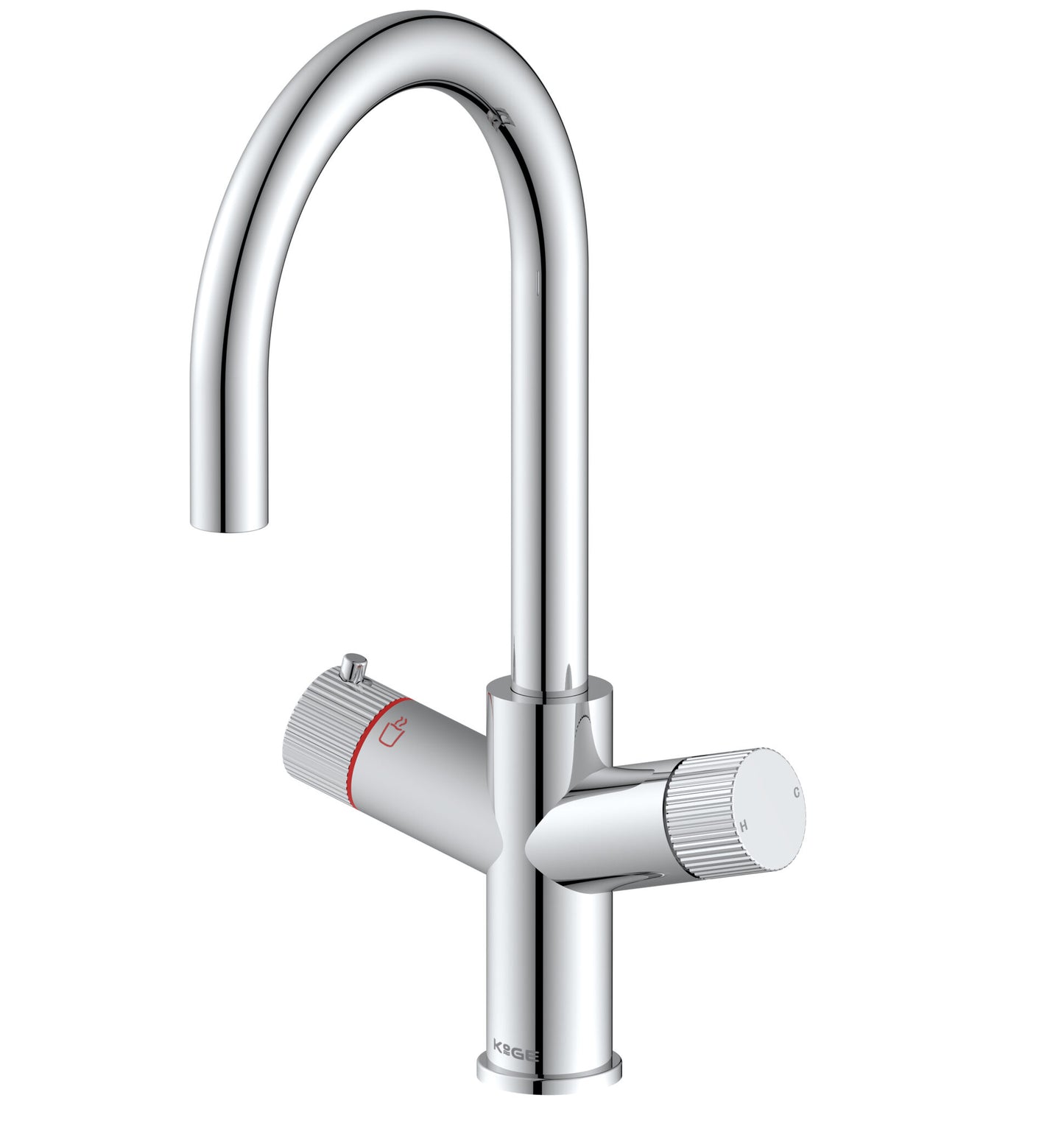KoGE 3-in-1 Swan Spout Hot Water Tap | Chrome