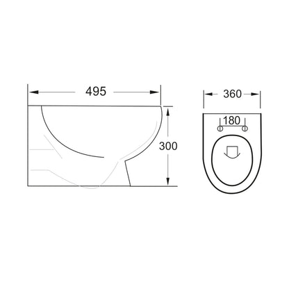 Belini Rimless Wall hung Pan & Soft Close Seat