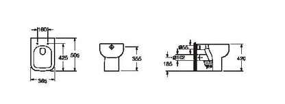 Choices 600 Back To Wall Pan & Soft Close Seat