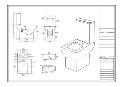 Choices 550 Open Back Pan Including Cistern & Soft Close Seat