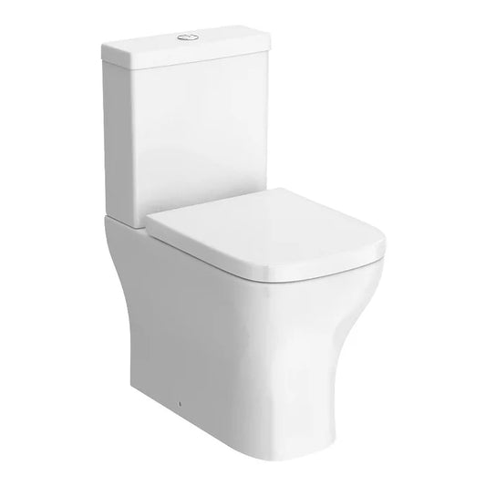 Porto Rimless Closed Back Complete Toilet inc Seat and Fittings