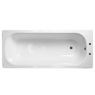 Steel Bath Plain 2 Tap Hole