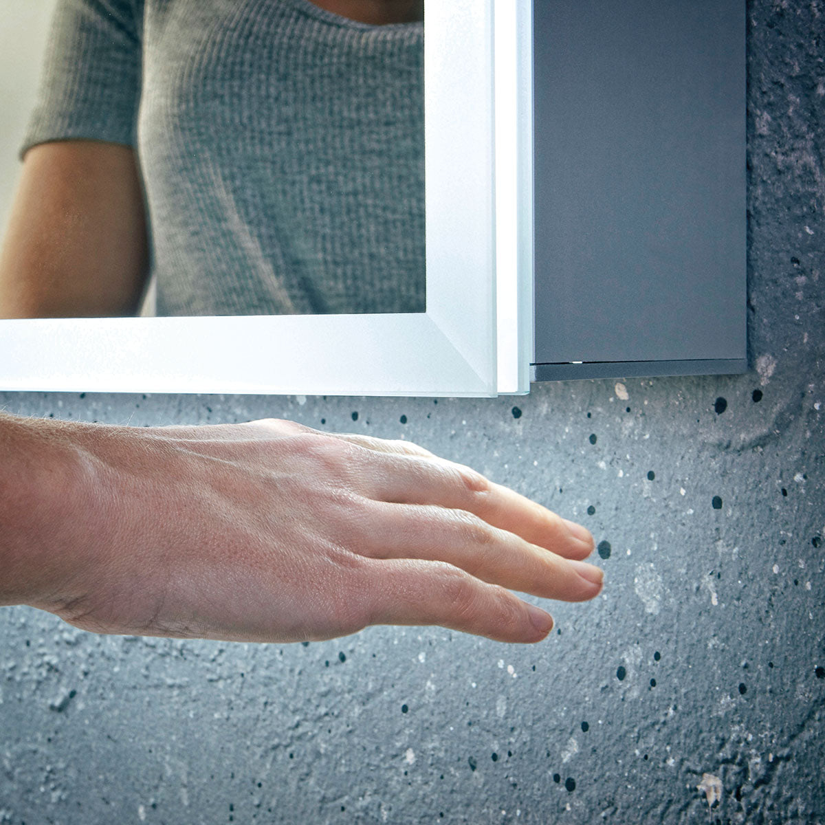 Mia LED Mirror Cabinet 800x700mm