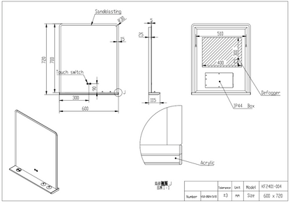 CHARJ LED MIRROR 600×700