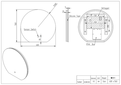 ALBA LED MIRROR 600×560