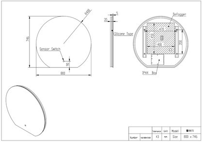 ALBA LED MIRROR 800×746