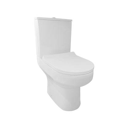 Spa Rimless Open Back Pan Including Cistern &  Shaped Soft Close Seat