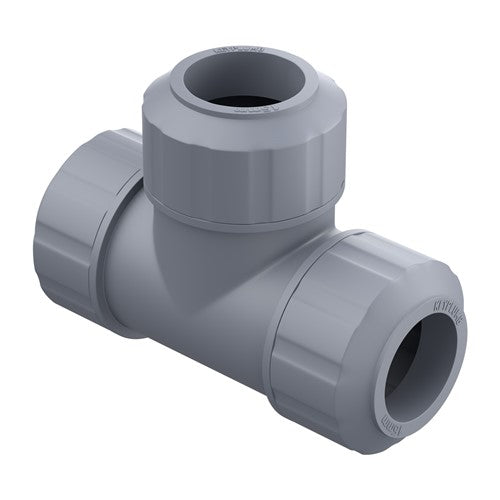 KeyPlumb PB Equal Tee - 22mm - Grey (5)