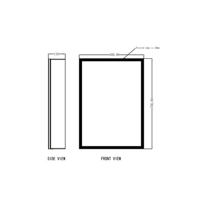 Mia LED Mirror Cabinet 500x700mm